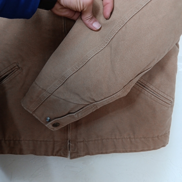Carhartt Detroit Jacket Women's Size L Camel Tan Blanket Lined - Picture 5 of 16